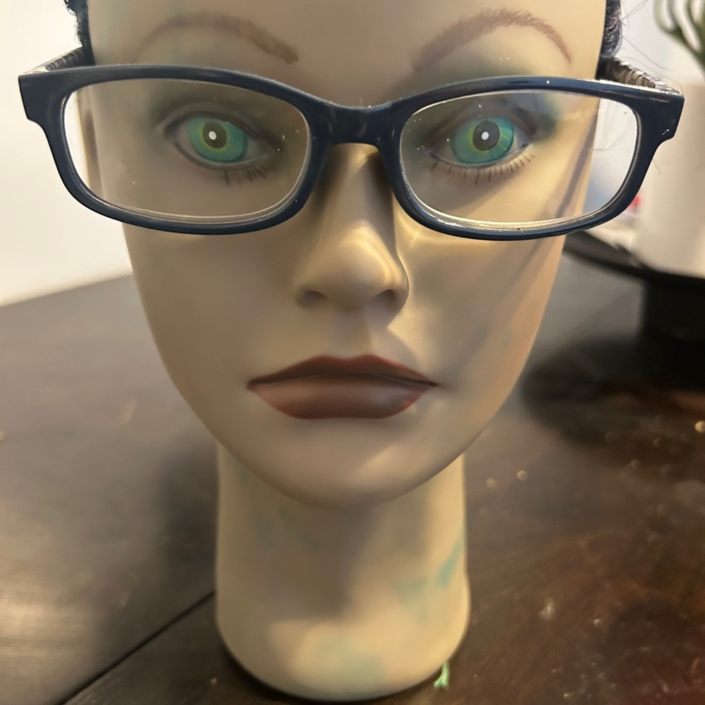 Classic Rectangular Navy Blue Eyeglass readers 2.… - image 1